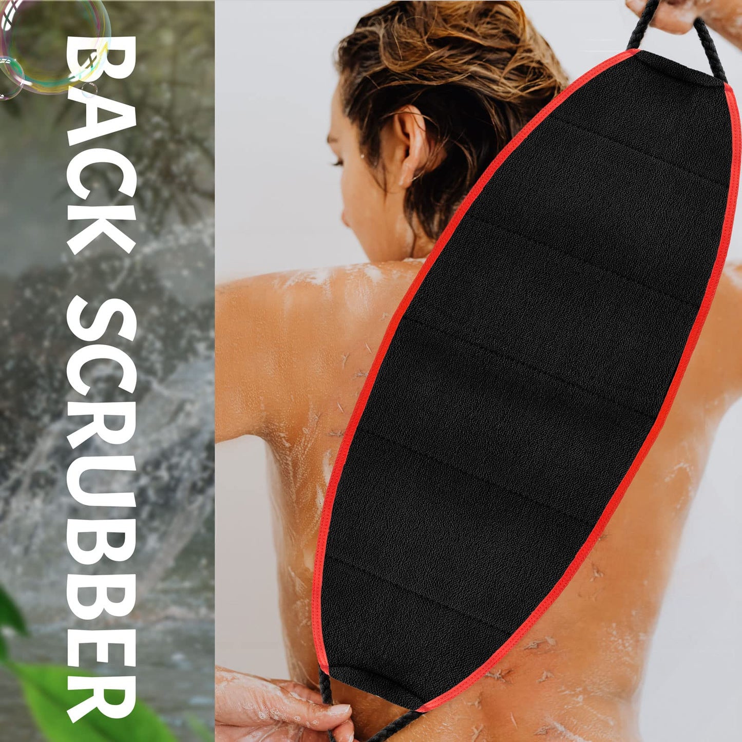 Evridwear Exfoliating Body Scrubber with Handles Back Washer Back Scrubber for Shower Bath Dry Skin Whole Body Deep Clean Men Women(Deep Exfoliation)
