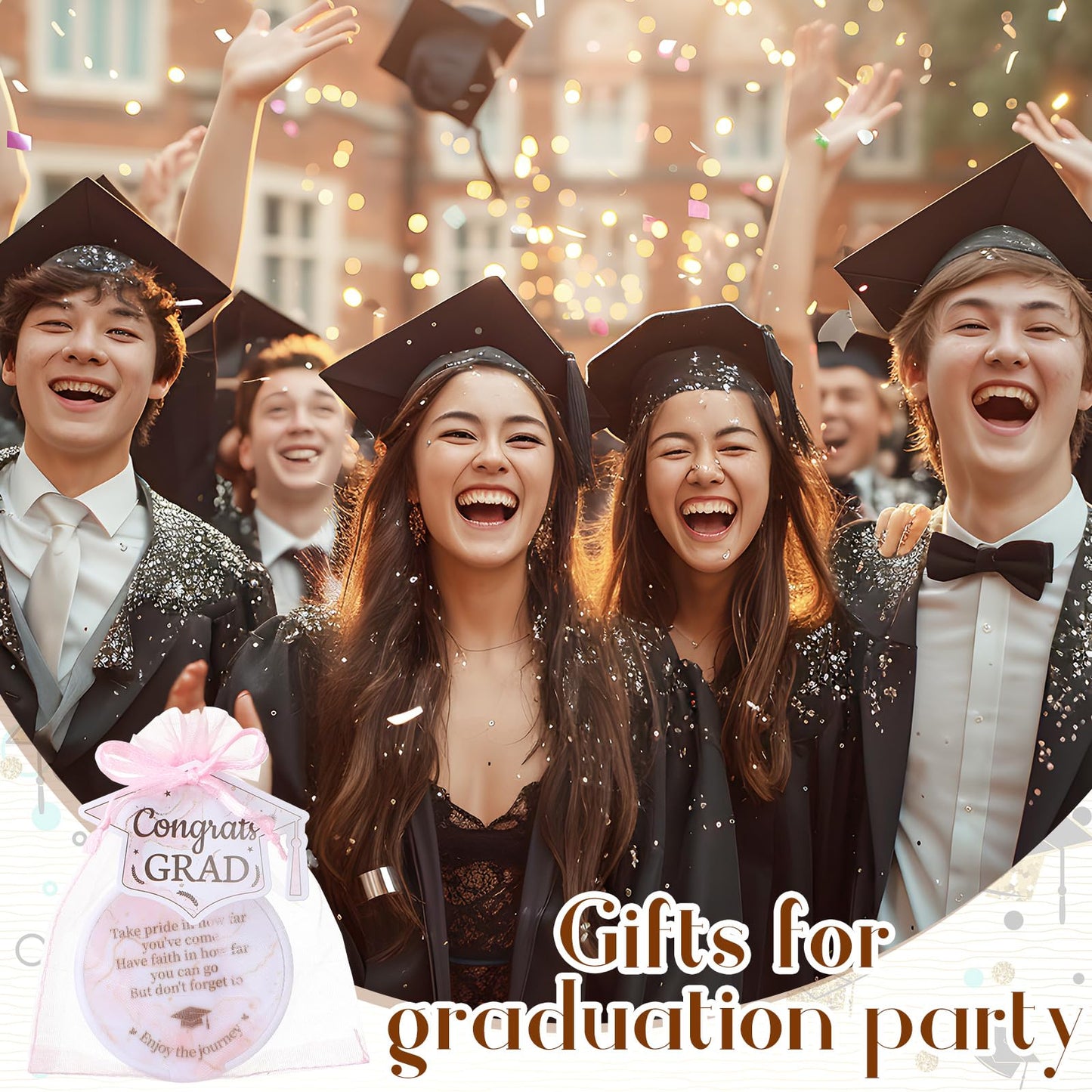 Thyle 36 Set Graduation Gifts for Women Class of 2026 Mirror Compact Bulk with Cards and Organza Bags Graduate Gift for Her Graduation Compact Mirror for Daughter College Medical High School Student