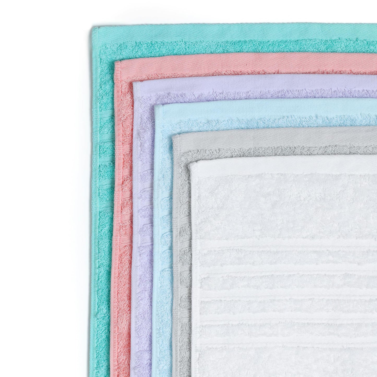 Aibaser Towels 6 Pack Bath Towel for Bathroom, 100% Cotton (24 x 48 Inches) High Absorbency Quick Drying (Light Green)