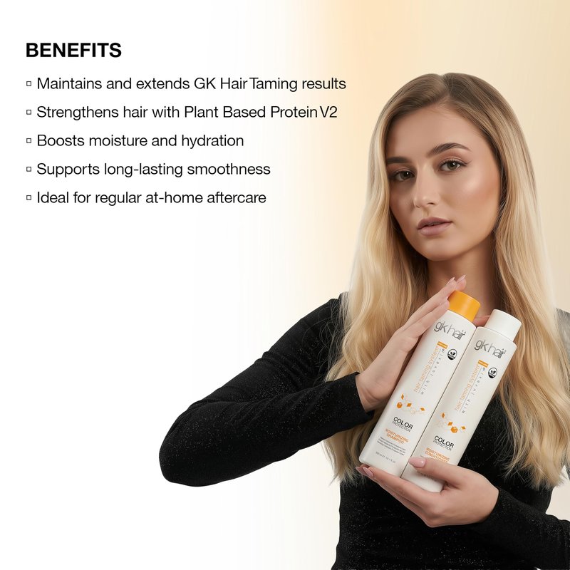 GK HAIR Moisturizing Color Protection Shampoo & Conditioner Set 10.1 Oz – Hydrating Repair for Dry, Coarse & Color Treated Hair – Strengthening Protein Formula with Natural Oils & Plant Extracts