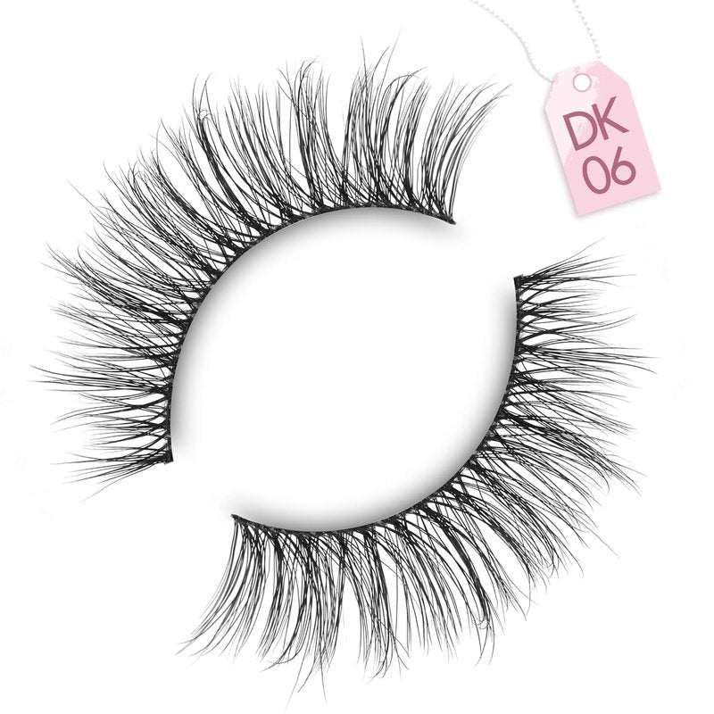 Natural Wispy False Eyelashes - Flared Style for a Natural Look | 7 Pairs D-K06