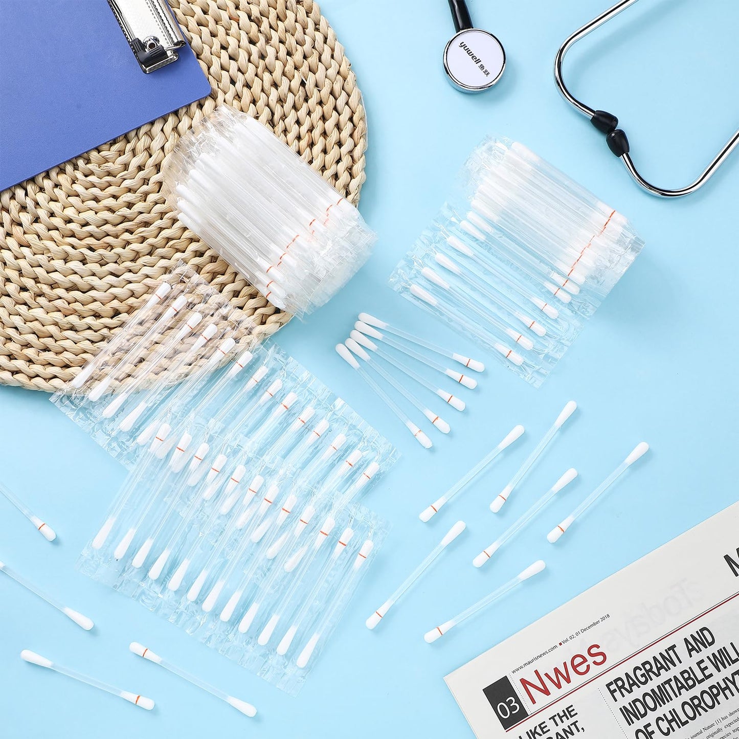 Hoolerry 200 Pcs Piercing Aftercare Swabs Disposable Individually Packaged Saline Solution Swabs for Hole Cleaner, Keloid Bump Removal, Nose Piercing Bump