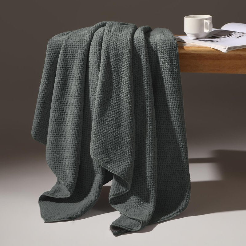 REDKISS Soft 6 Piece Bath Towels Set, 2 Large Bath Towel Sheet, 2 Hand Towels, 2 Washcloths, Highly Absorbent, Quick Dry, Lightweight Towel Sets Collection, Premium Gray Towels for Bathroom, Gym & Spa