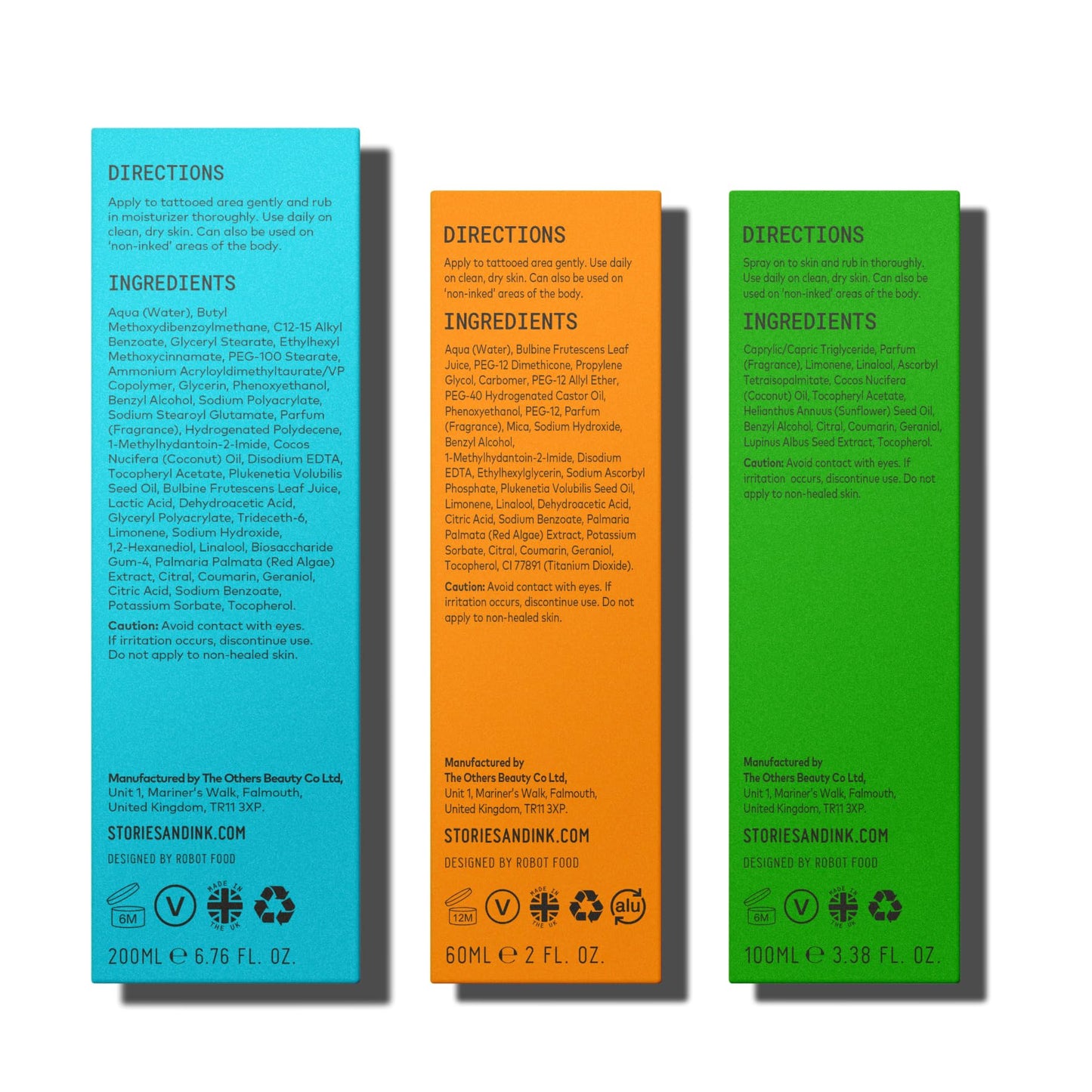 Stories & Ink Tattoo Preservation Pack (3-Piece) Daily Moisturizer, Vibrancy Serum and Highlighting Body Oil - Anti-Fade Ink Protection That Hydrates and Brightens Healed Tattoos