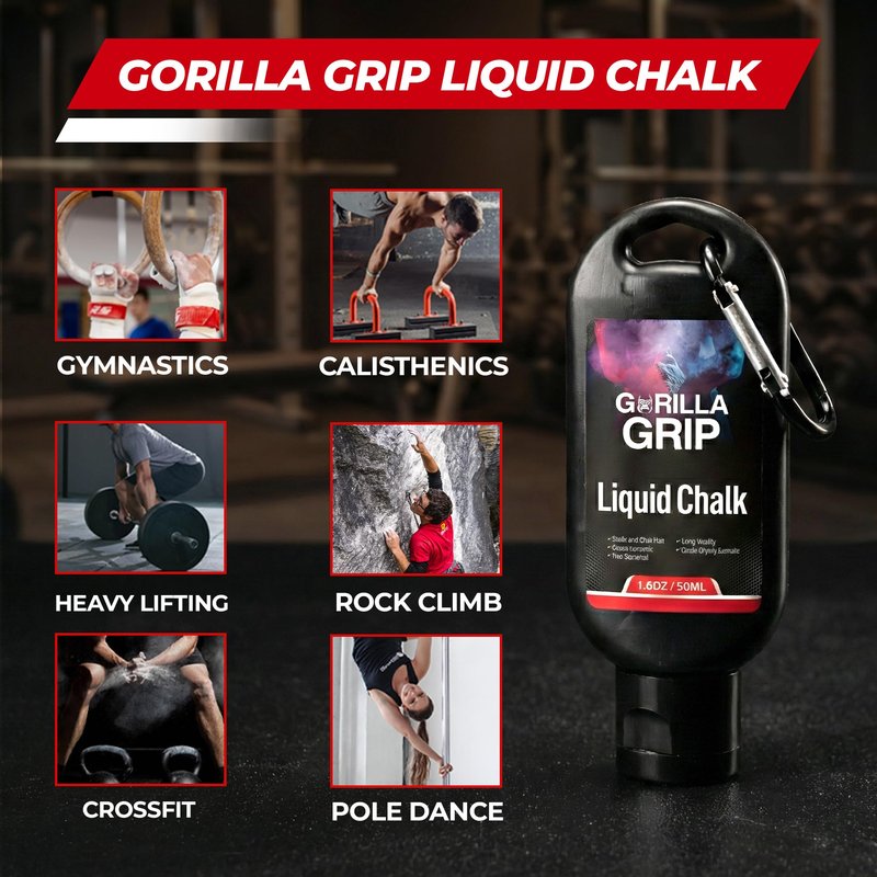DYNAMICSSPORTZ Liquid Chalk with Mountain Buckle for Gym & Sports-Extra Strong Grip Lifting Chalk for Fast Drying,Weightlifting,Rock Climbing & Pole Fitness-1x50ml