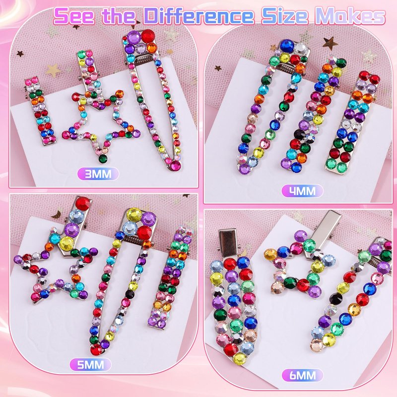 24000Pcs 3mm Resin Rhinestones for Bedazzling, Pink Red Black Flatback Gems for Crafting, Bedazzler Kit with Rhinestones Tools & B7000 Jewelry Glue for DIY Clothing Shoes Tumblers Fabric Nail Art