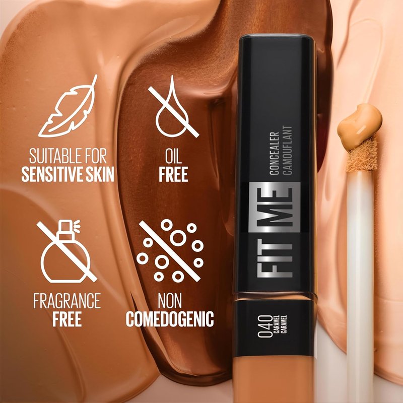 Maybelline New York Fit Me Liquid Concealer Makeup, Natural Coverage, Lightweight, Conceals, Covers Oil-Free, Fair, 1 Count (Packaging May Vary)