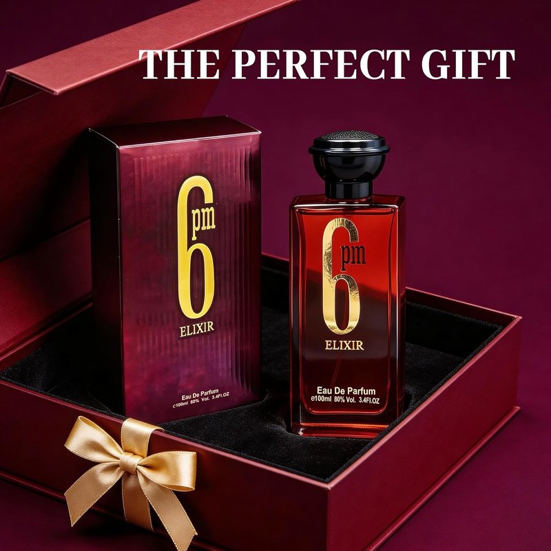 A CENTER 6PM Elixir Men's Eau de Parfum - Warm Woody Cologne | Long-Lasting Amber Tobacco Scent, 3.4 Fl Oz