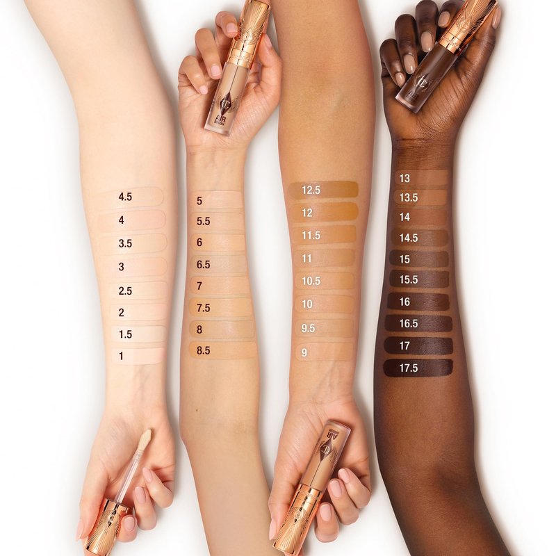 Charlotte Tilbury AIRbrush Flawless Blur Concealer - Concealer for Dark Circles, Blemishes & More - Hydrating, Full Coverage with a Natural Matte Finish - 4.5 Fair