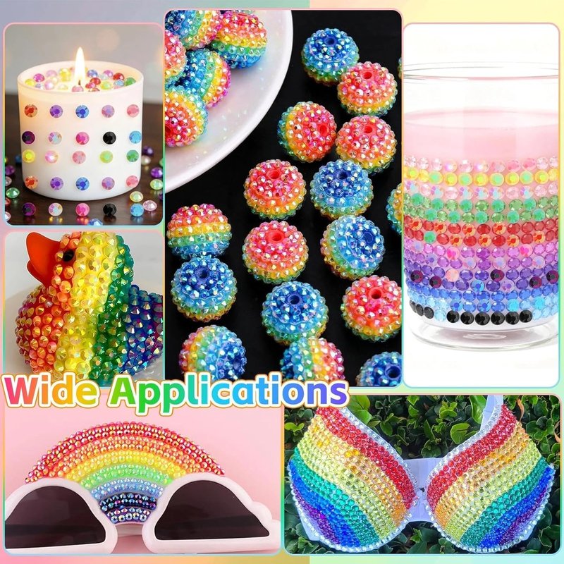 Skiennix 32000 Pcs Rhinestones Bedazzling Kit - Colorful 3mm Flatback Resin Gems for DIY Crafts