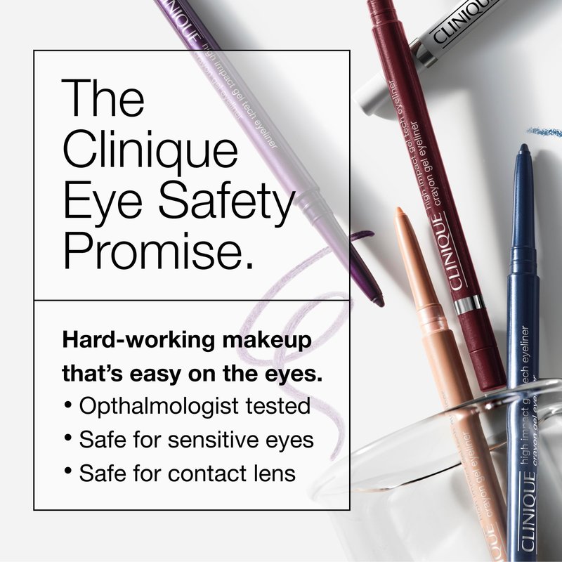 Clinique High Impact Gel Tech Eyeliner Pencil | Waterproof, Smudge Resistant + Safe For Sensitive Eyes, Black Honey