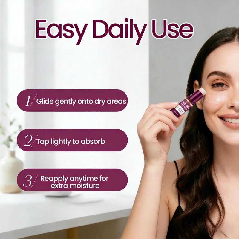 JYOVQXF Calcium Multi Balm Stick for Face & Eyes, Hydrating Moisturizing Stick with Collagen, Multi-Purpose Skin Balm for Dry Skin, Neck, Lips – Travel Size 9g