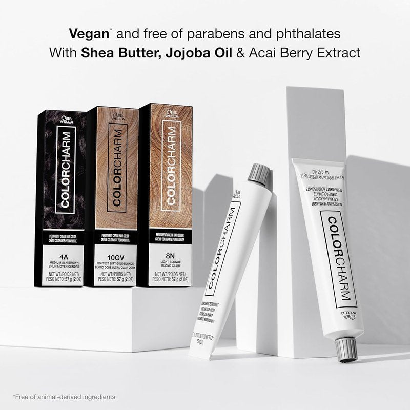COLORCHARM Permanent Cream Hair Dye - Darkest Brown & Cool Espresso Shades | 100% Gray Coverage | Vegan Formula, 2 oz.
