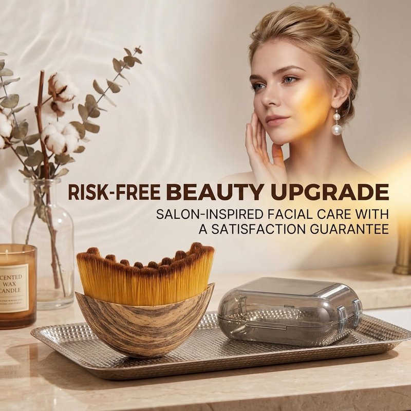 Lymphatic Drainage Face Brush - Professional Contour Massager for Anti-Puffiness & Sculpting | Boost Skincare Absorption