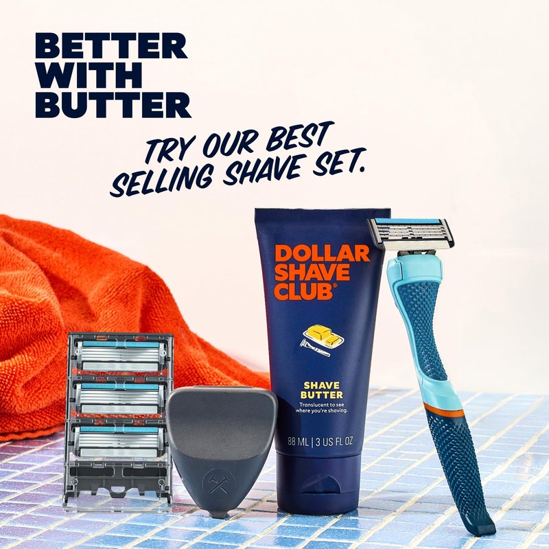Dollar Shave Club | Shave Butter 6 ounce (2 Pack) | Translucent Shaving Cream for Sensitive Skin