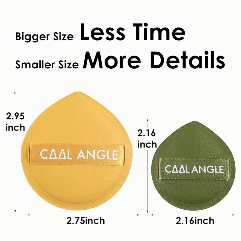 Cool-Angle Makeup Sponge Set - 5 Latex-Free Blenders for Flawless Foundation & Concealer | Green, Medium