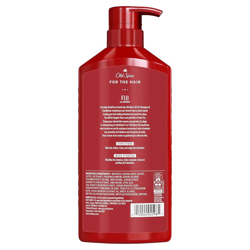 Old Spice 2-in-1 Shampoo & Conditioner - Fiji Coconut & Tropical Wood Scent, 21.9 fl oz | All Hair Types
