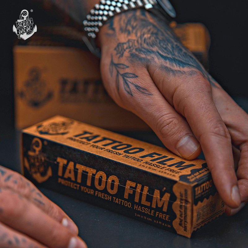 Sorry Mom Tattoo Aftercare Bandage - Second Skin Tattoo Cover - Clear Tattoo Bandage Waterproof, Adhesive Tattoo Wrap - Tattoo Healing Wrap - Tattoo Film Protection 6.5 ft x 6 in