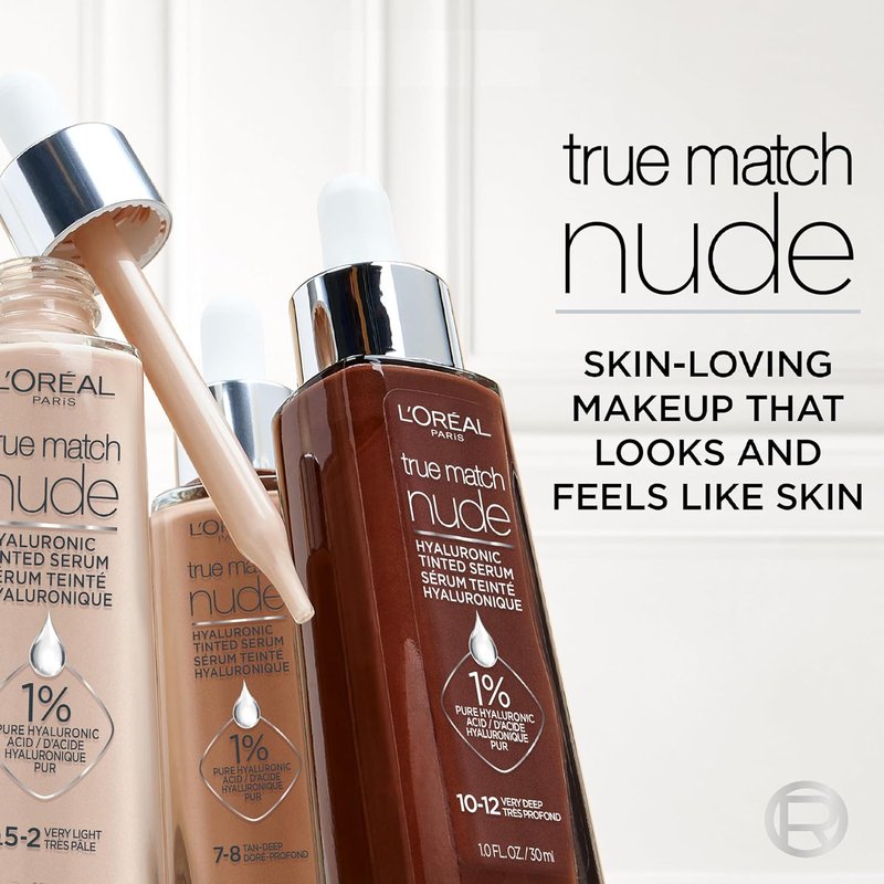 L'Oreal Paris True Match Nude Hyaluronic Tinted Serum Foundation - Very Deep 10-12 | 1 fl. oz.
