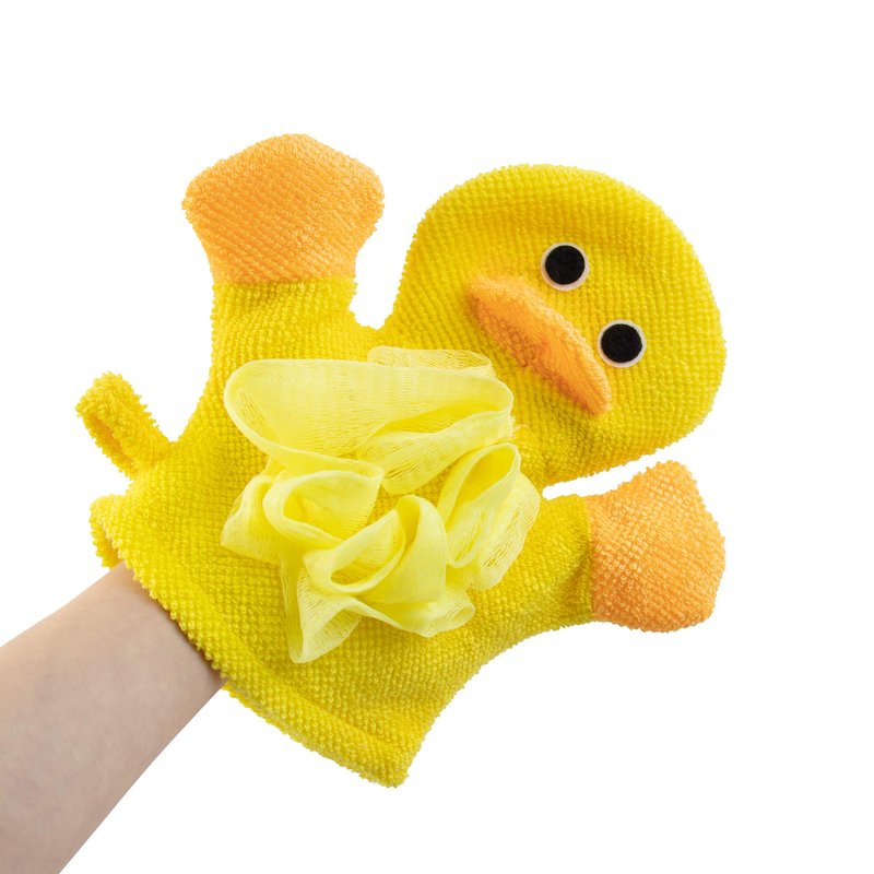 AUEAR, 4 Pcs Cartoon Terry Cloth Bath Sponge Mitts Puppet Cute Hand Puppets Washcloth Mitt Glove