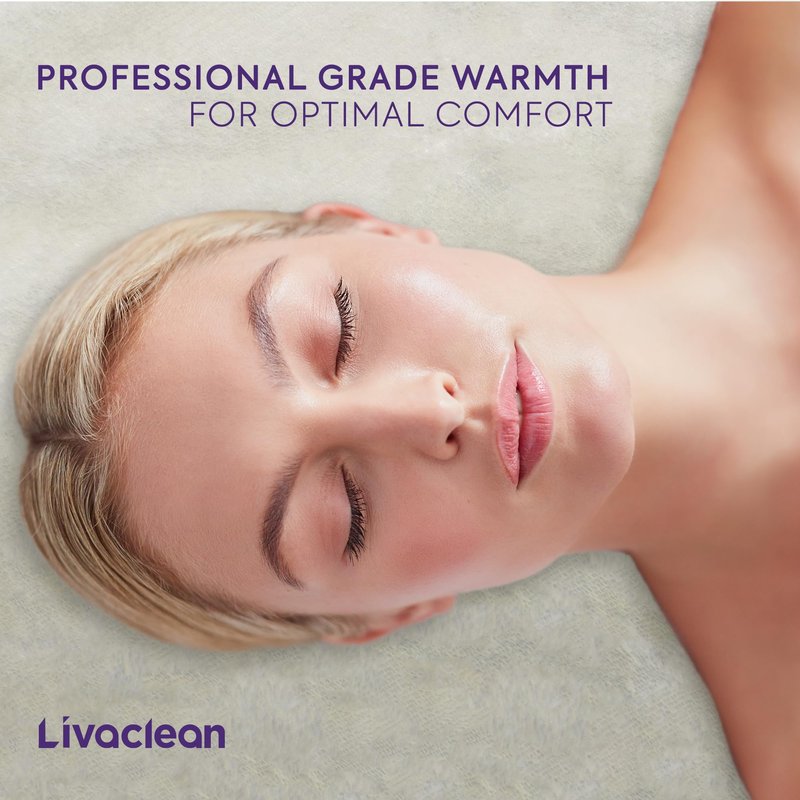 Livaclean Massage Table Warmer Heating Pad - 6 Temperature Settings - 71" x 31.5” - Soft Flannel Fleece Spa Bed Warmer - Electric Massage Table Heating Pad - 2 Year Replacement Guarantee