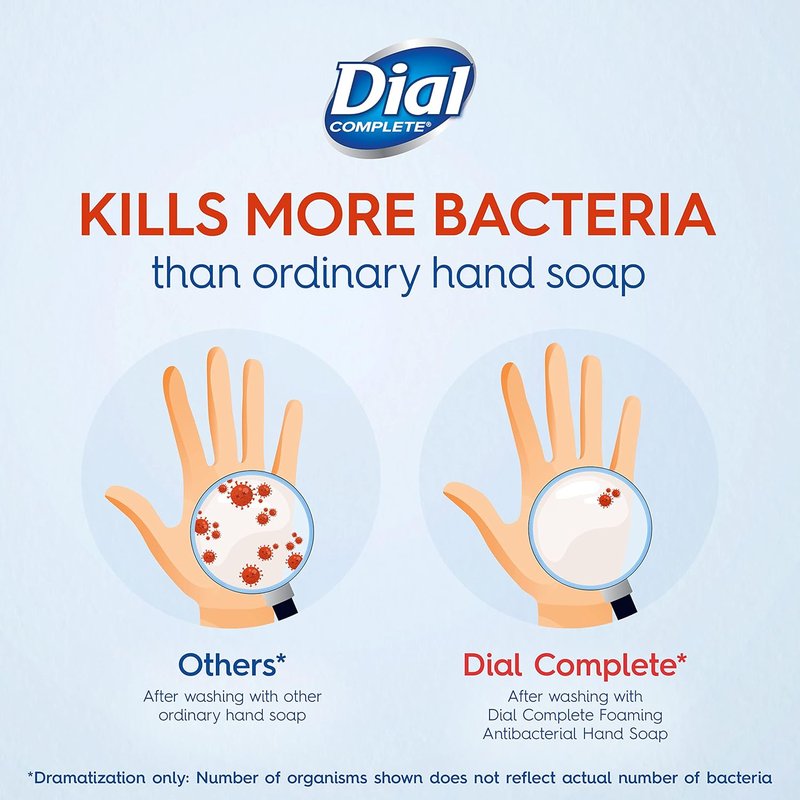 Dial Complete Antibacterial Foaming Hand Soap Refill - Spring Water & Fresh Pear, 52 fl oz | Gentle & Effective Cleanliness