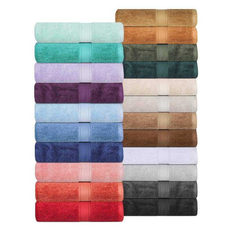 Superior Egyptian Cotton Pile 9 Piece Towel Set, Includes 3 Bath, 3 Hand, 3 Face Towels/Washcloths, Ultra Soft Luxury Towels, Thick Plush Essentials, Guest Bath, Spa, Hotel Bathroom, Navy Blue