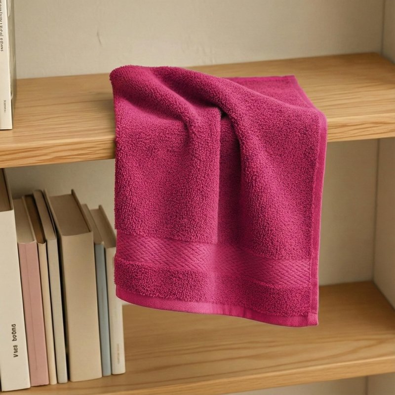 Premium Wash Cloths Set, 13 x13 Inches, 100% Cotton Ring Spun, Highly Absorbent and fast dry, Soft Feel Essential Washcloths for Bathroom, Spa, Gym, and Face, fingertip towel (Pack of 4) (Hot Pink