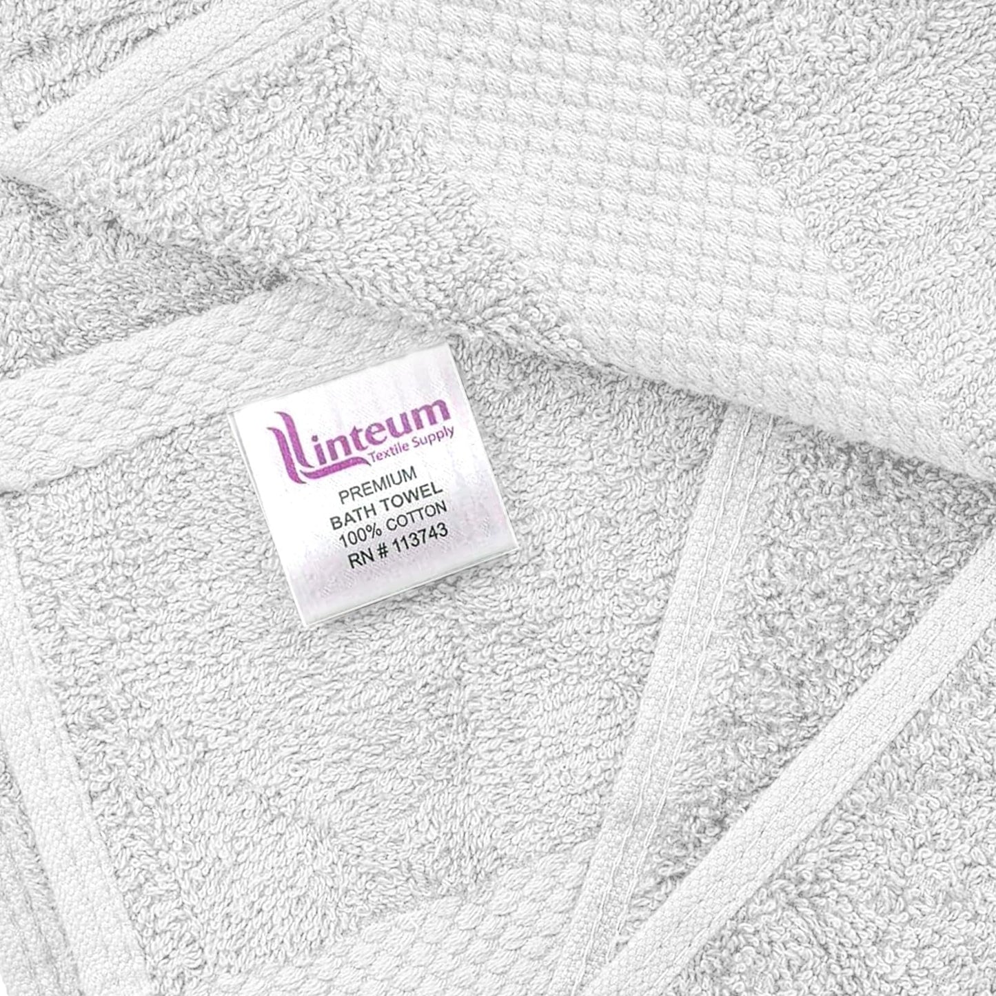 Linteum Textile Supply White Bath Towels Set of 6 Medium 24x48 inches Towels for Bathroom 100% Cotton Ring Spun Bath Towel Soft Quick Dry High Absorbent Towels for Hotel Spa Daily Use, Pools