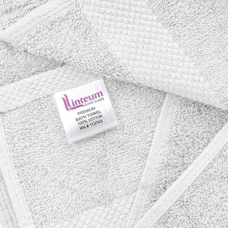 Linteum Textile Supply White Bath Towels Set of 6 Medium 24x48 inches Towels for Bathroom 100% Cotton Ring Spun Bath Towel Soft Quick Dry High Absorbent Towels for Hotel Spa Daily Use, Pools