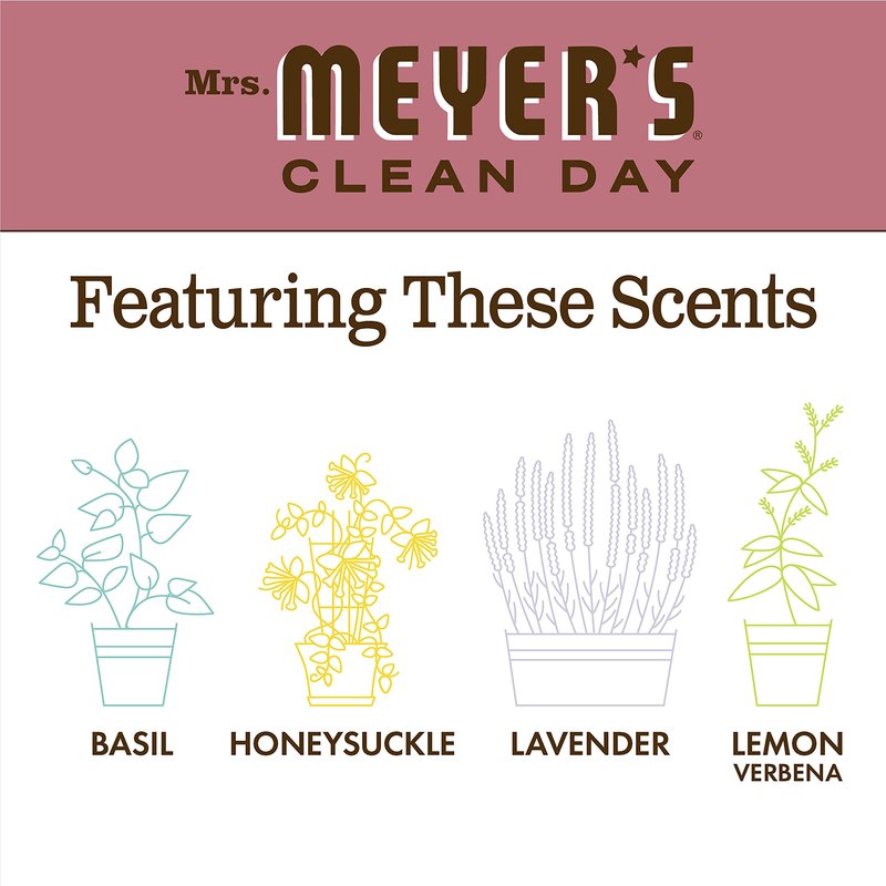 MRS. MEYER’S CLEANDAY Hand Soap, Made with Essential Oils, Biodegradable Formula, Rosemary, 12.5 fl. oz (Pack of 2)