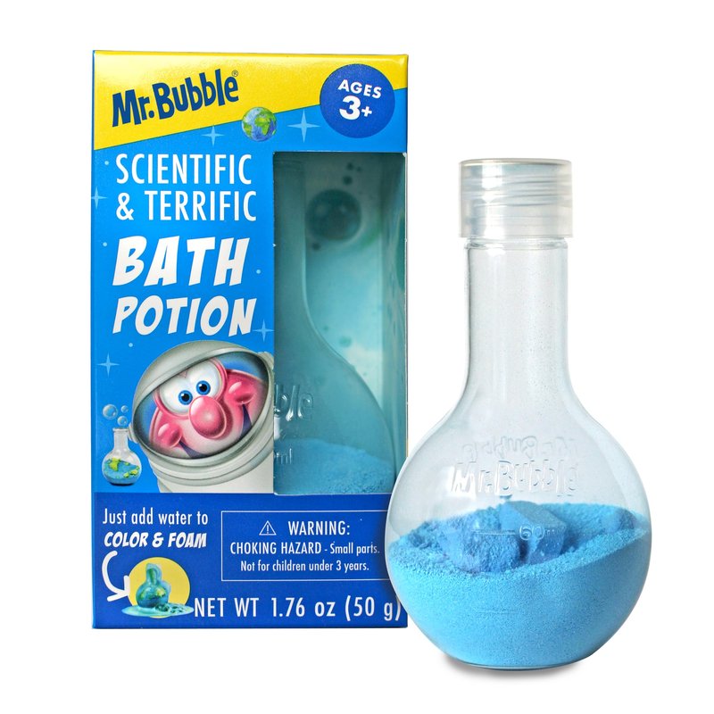 Mr. Bubble The Original Kids Bath Bomb Potions, Colorful Fizzy Fun, Cool Foam and Bubble Science Beaker for the Bath (Pack of 2)