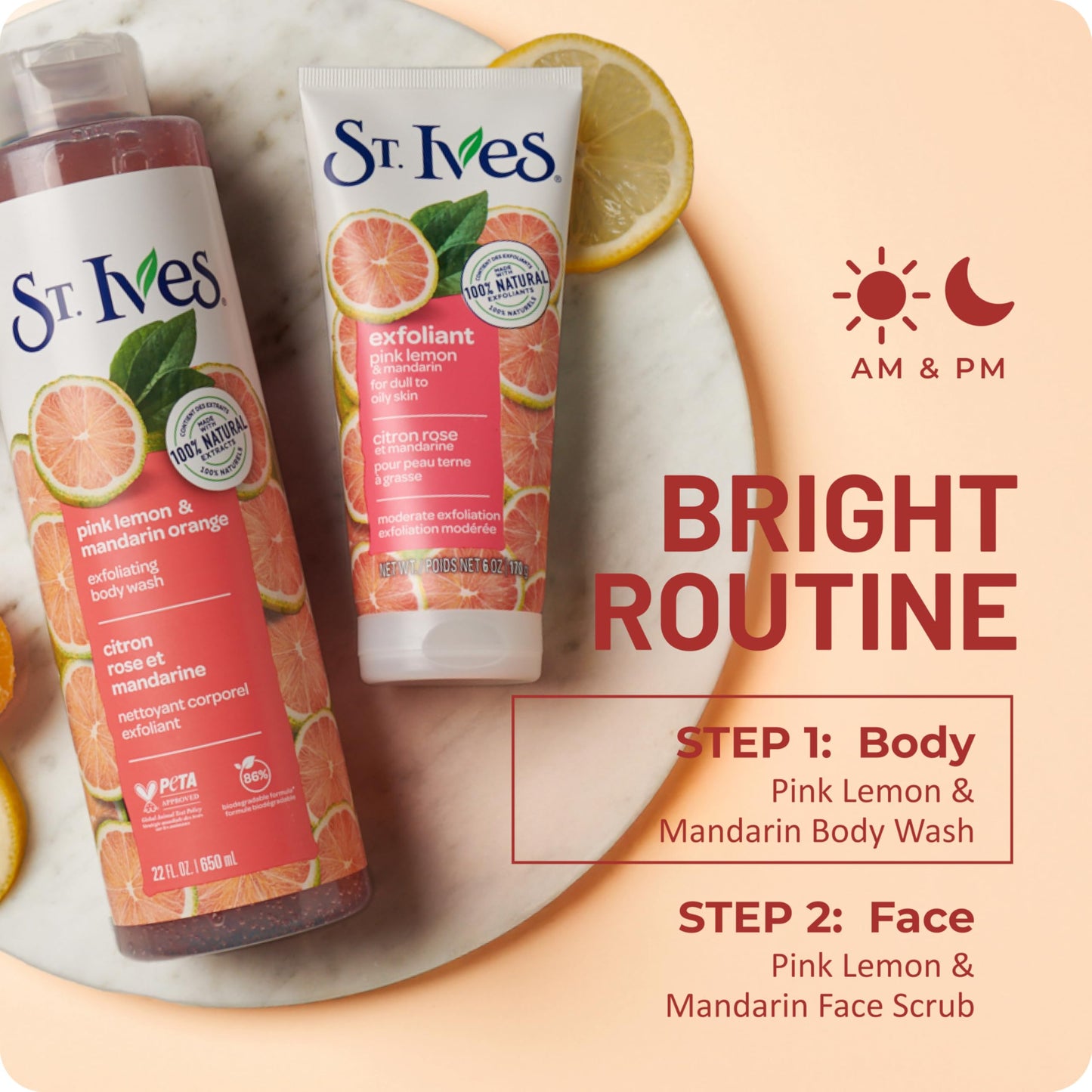 St. Ives Body Wash Pink Lemon and Mandarin Orange 22 Ounce