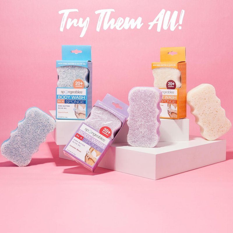 Spongeables Skinutrients Anti-Cellulite Body Wash in a Sponge, Spa Cellulite Massager, Reduce The Appearance of Cellulite, Moisturizer and Exfoliator, Colada Coconut, 1 Count
