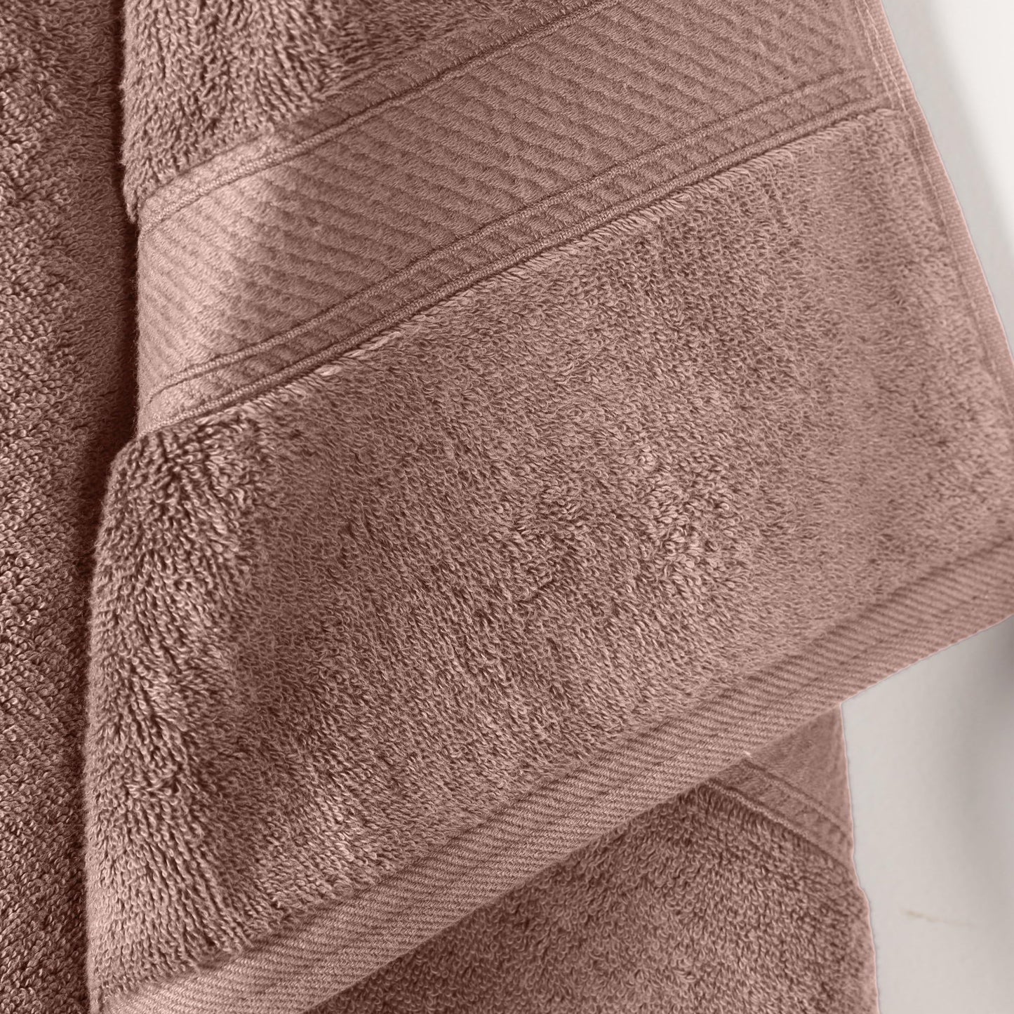 Superior Egyptian Cotton Plush Absorbent, Bath Towel Set of 2, Muted Mauve