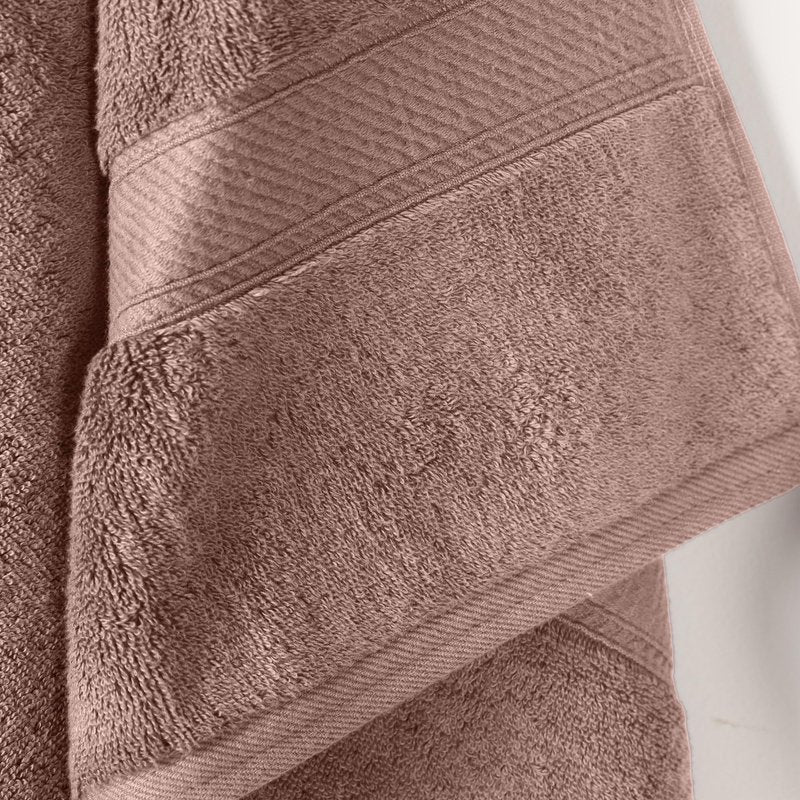 Superior Egyptian Cotton Plush Absorbent, Bath Towel Set of 2, Muted Mauve