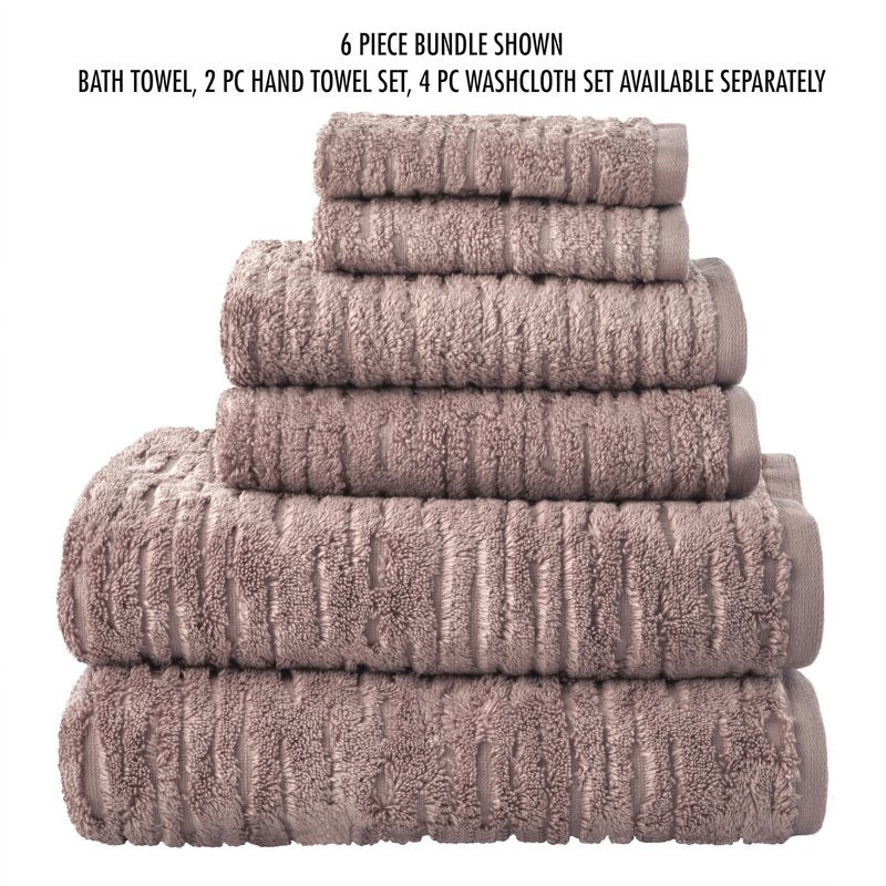 SKL Home CloudSoft Cotton Luxury 2-Piece Hand Towel Set, Clay