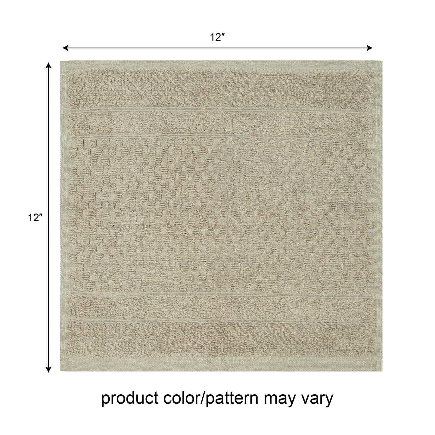 PH Pleasant Home Diamond Wash Cloths Set - 12 Pack (12” x 12”) – 509 GSM - 100% Ring Spun Cotton Wash Cloth - Super Soft and Highly Absorbent Face Towels (Blush, White & Tan)
