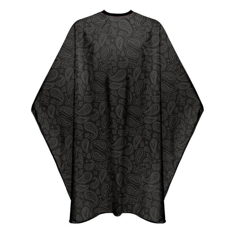 Pelocapa Barber Cape for Men, Haircut Cape with Snaps, Professional Salon Cutting Cape, Large Waterproof Hairdressing Cape Gown Apron for Hairstylist- 63”× 56”(Black Pattern)