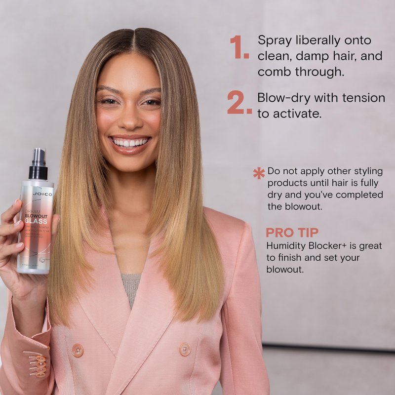 Joico Dream Blowout Glass 72-Hour Frizz Fighter | Humidity Control | Glass-Like Shine | Hydrate & Smooth | For Most Hair Types | 6.7 Fl Oz