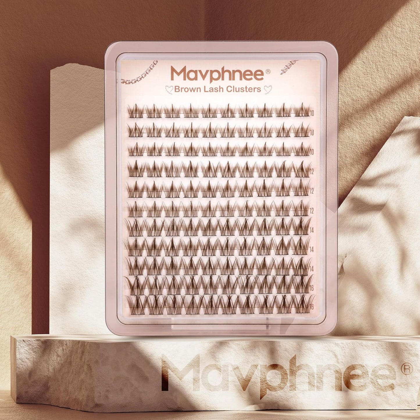 Spiky Brown Eyelash Clusters - Anime & Manga Style Individual Lashes | Wispy C-Curl 10-16MM