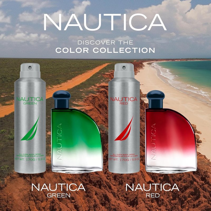 Nautica Red Eau de Toilette for Men - Aromatic Fougere Fragrance with Black Pepper & Lavender | 1.6oz