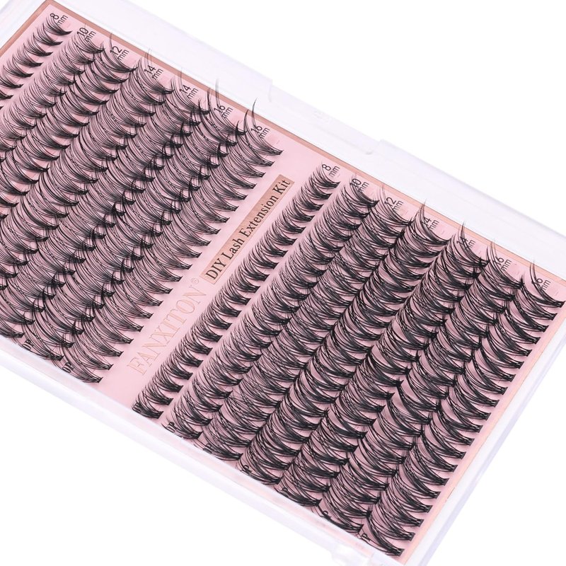 FANXITON Natural DIY Lash Extension Kit - Wispy 20D & 30D Clusters | 280 Pcs, 8-16mm Lengths