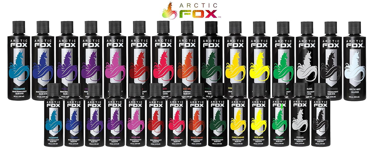 Vegan Semi-Permanent Hair Color Dye - Arctic Fox STERLING (4 Fl Oz) | Cruelty-Free Formula