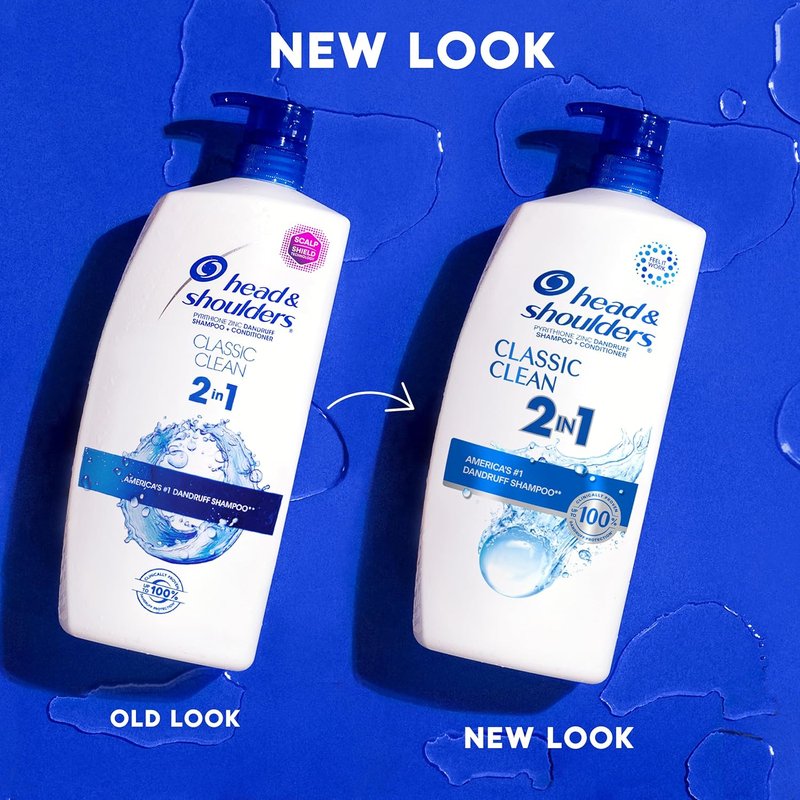 Head and Shoulders 2 in 1 Dandruff Shampoo & Conditioner - Classic Clean, Paraben Free, 28.2 oz