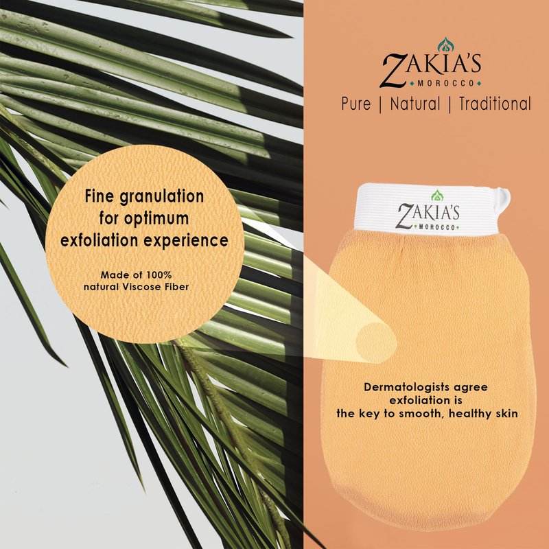 Zakia's Korean Exfoliating Glove - Value Pack - Rough and Smooth - Remove dead skin, dirt and grime - great for self-tanning