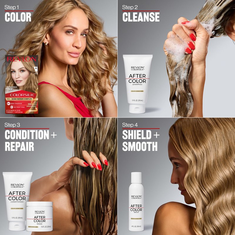 Revlon ColorSilk with Bond Repair Complex, Black Permanent Hair Color, 100% Gray Coverage, Ammonia Free Hair Dye, Vegan Keratin, 11 Soft Black (Pack of 3)