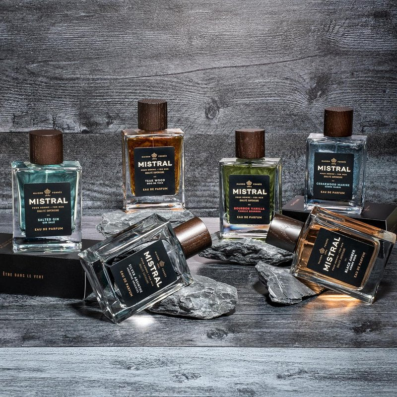 Mistral Men’s Cologne - Bourbon Vanilla Eau de Parfum | Warm, Sweet Masculine Scent with Patchouli & Sandalwood | 3.4 Oz