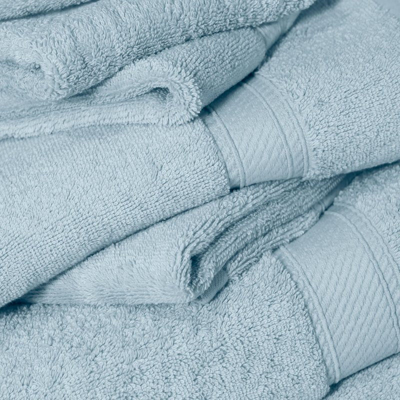 SUPERIOR Egyptian Cotton Ultra Plush & Absorbent, 6 Piece Set, Light Blue