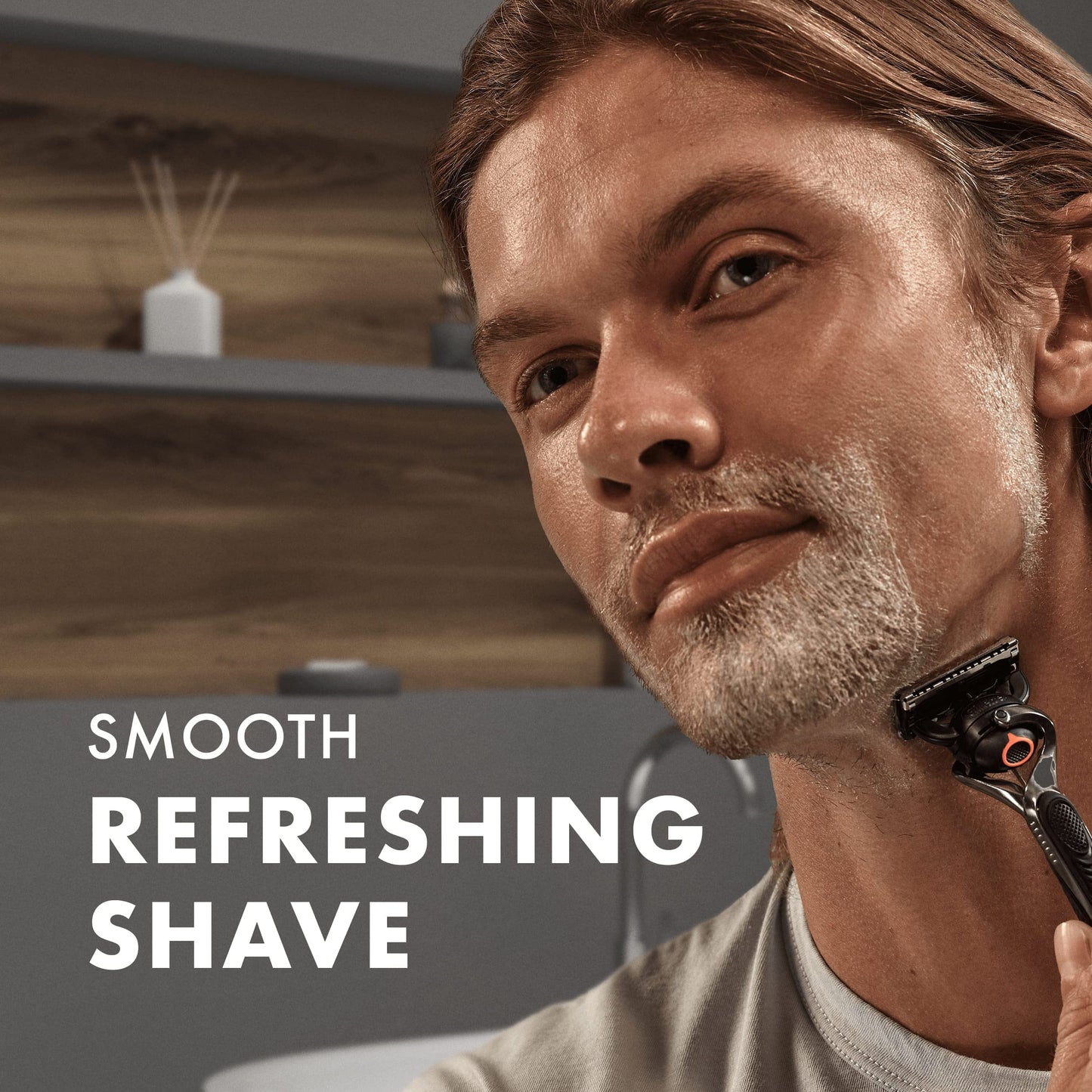 Gillette Fusion5 Ultra Sensitive Men's Shaving Gel 200 ml, Leaves Skin Feeling Clean and Comfortable